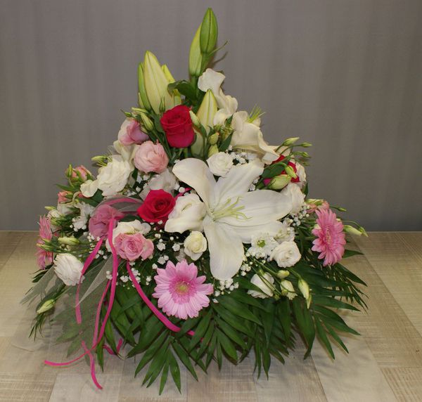 Composition rose et blanche