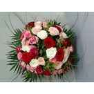 bouquet de roses rouges et roses