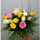 Bouquet de roses mutlicolores