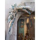 D&eacute;coration mural en fleurs s&eacute;ch&eacute;es th&egrave;me champ&ecirc;tre