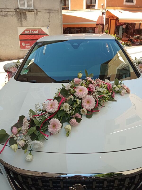 Gerbe de fleurs coup&eacute;es pour habillage de v&eacute;hicule