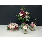 D&eacute;coration de table avec bouquet et centre de table