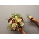 Bouquet de mari&eacute;e et boutonni&egrave;re assortie